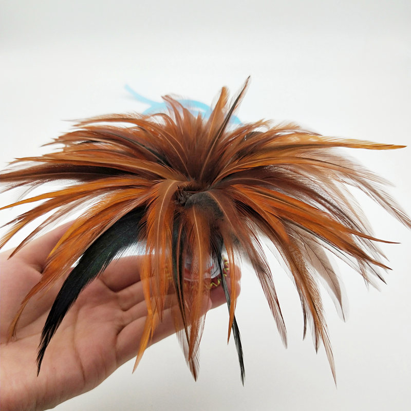 奴诗漫 纯手工彩色羽毛鸡毛毽子幼儿园小朋友儿童学生带绳子小毽子耐