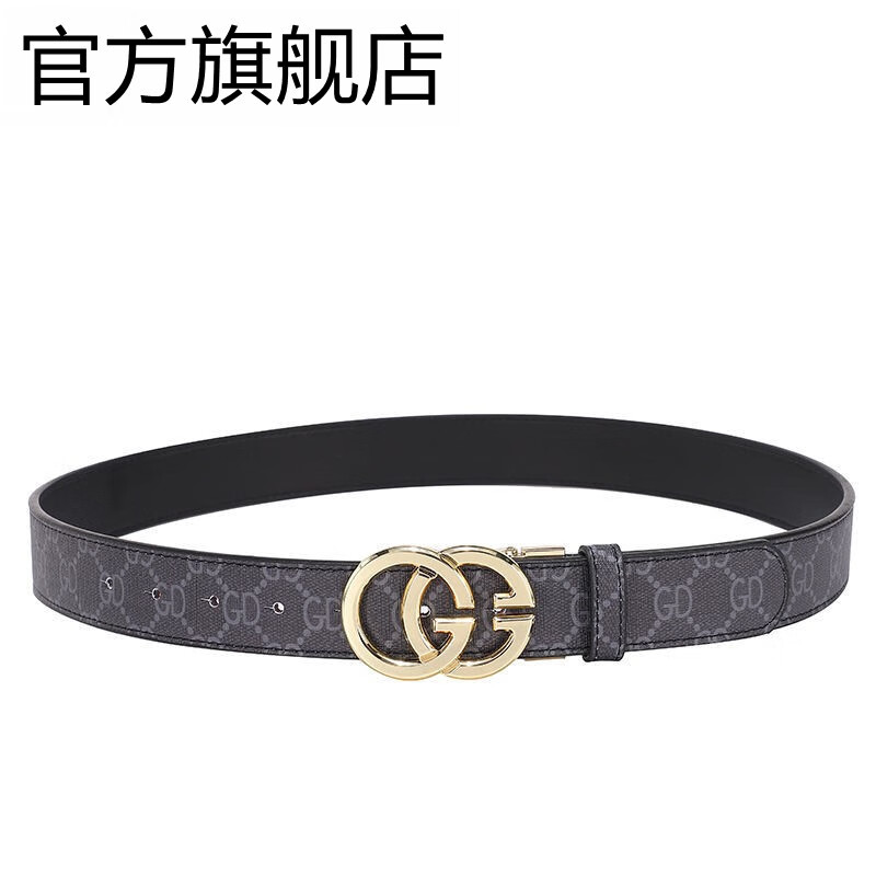 酷奇腰带gg皮带双g男士皮带皮带男士自动扣头层牛皮礼盒腰带简约青年