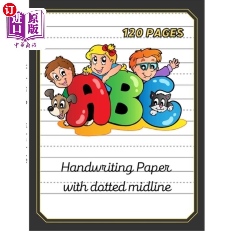 海外直订handwriting paper with dotted midline-8.