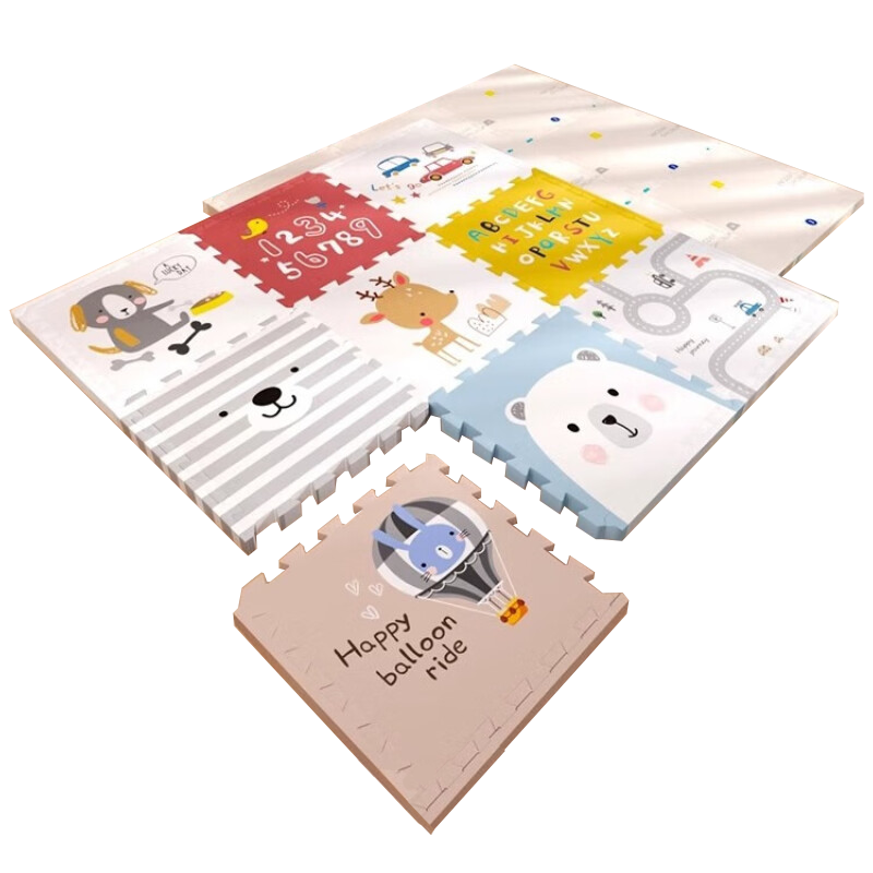 單詞世界寶寶XPE爬爬墊嬰兒拼接爬行墊家用地板墊防滑地墊兒童客廳室內(nèi)墊 吉象早教+點(diǎn)讀筆(56cm*56cm)SGS認(rèn)證 6片2.0cm厚【0甲醛甲酰胺鄰苯】