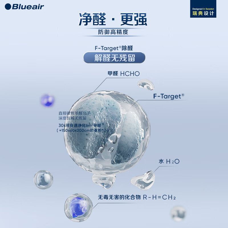 布鲁雅尔（Blueair）【家电国家补贴】空气净化器 CP9i 大空间除甲醛除菌除霾除过敏原异味 烟味 家用卧室空气净化机 CP9i
