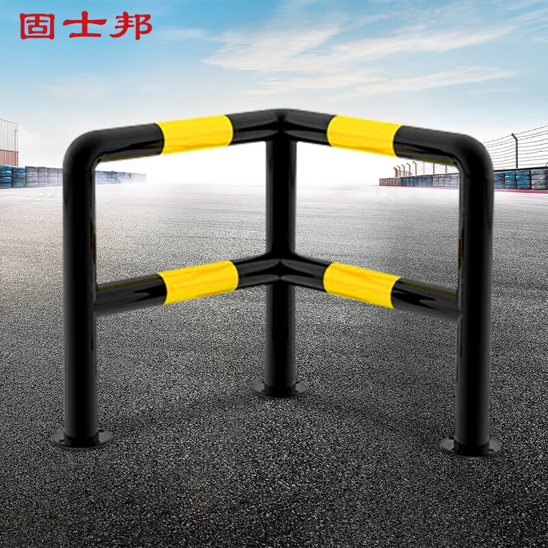 固士邦消防栓防护栏双层承重柱保护围栏交通防撞栏l型保护架gs885