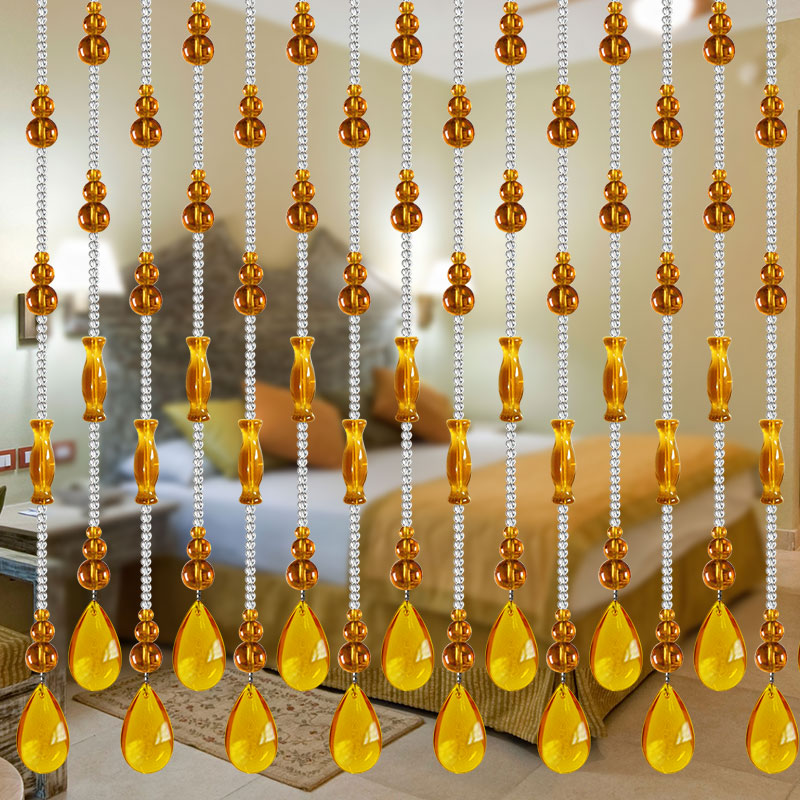 谜漾门帘珠子水晶珠帘葫芦隔断帘厕所玄关挂帘成品客厅卫生间成品帘子
