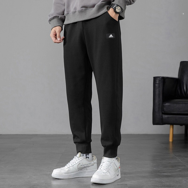 阿迪达斯 (adidas)男裤子新款运动裤健身训练跑步休闲裤子小脚裤束脚