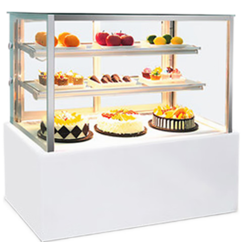 星乐源（STARLOR）蛋糕柜展示柜商用水果饮料冷藏柜玻璃烧烤熟食保鲜柜风冷西点甜品陈列柜 直角后开门+除雾保湿（白色） 1.2米落地