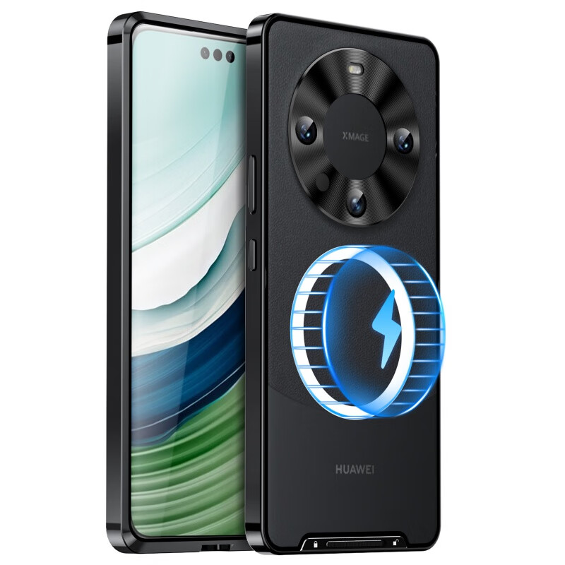 梵林森适用华为mate60磁吸手机壳华为mate60pro 金属魔盾防摔全包手机