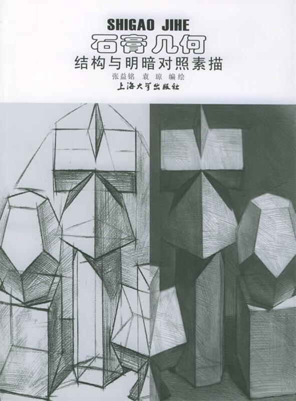 石膏几何—结构与明暗对照素描 9787810588294 张益铭,袁琼 编绘