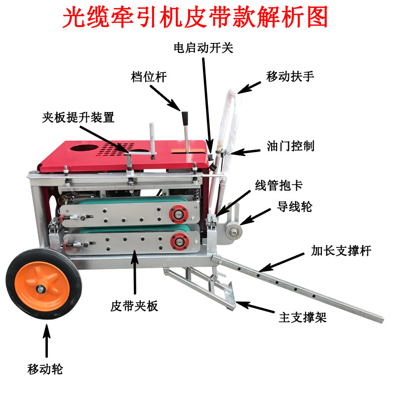 优依思光缆牵引机拉缆机拉线机皮带穿线通信输机光纤放线汽油抽缆神器