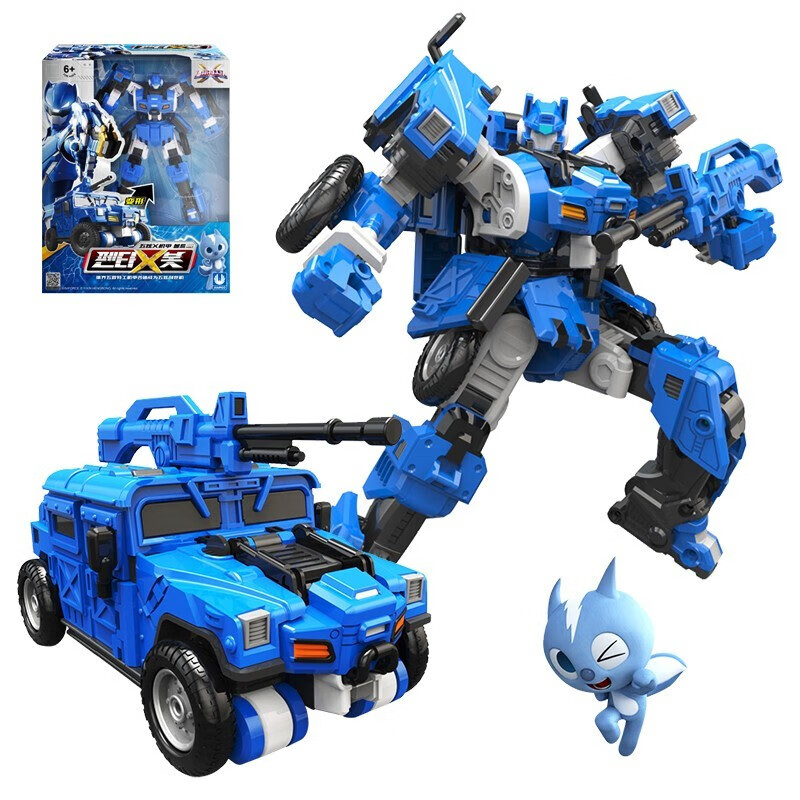 之恐龙力量2变形机器人玩具x机甲儿童男孩金刚新年礼物 五炫x机甲弗特