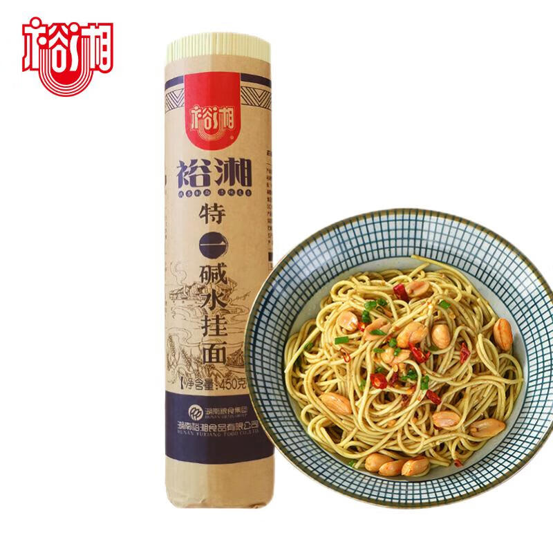 裕湘面条 特一碱水面 凉面碱水面条450g