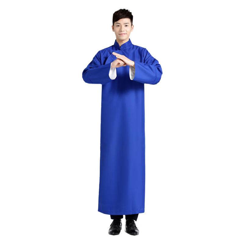 云蔷相声大褂加肥加大 民国服装长衫相声服装大褂快板五四青年学生装