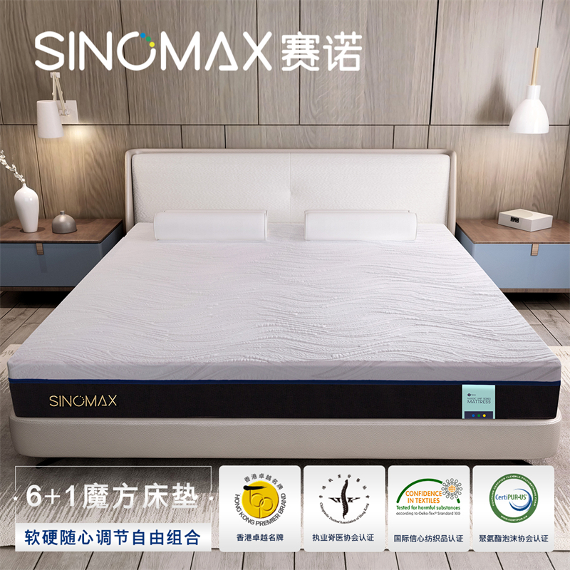 赛诺（SINOMAX）梦6方升级版梦六方软硬调节20cm记忆绵床垫床上用品床垫1.8米*2米 梦六方升级版180cm*200cm