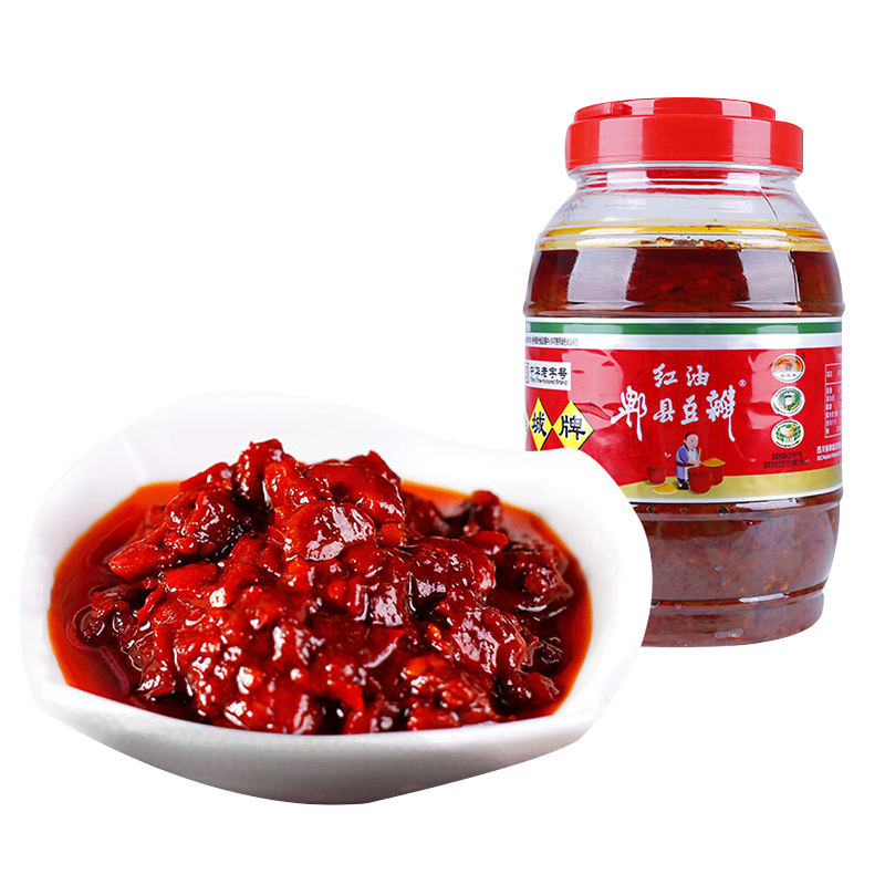 鵑城牌（juanchengpai）紅油郫縣豆瓣醬料1200g大瓶裝中華老字號川菜靈魂調味料炒菜家用