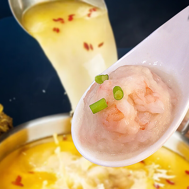顶吉渔虾滑大颗粒国产虾滑手打虾丸火锅丸子火锅食材健康轻食家用 虾滑100g*9袋