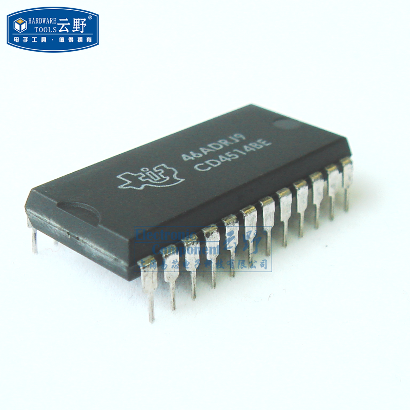 云野 ic集成电路cd4514be dip24直插 多路复用器/多路输出选择器 芯片