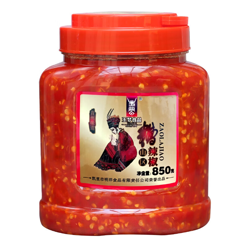 玉夢(mèng)850g糟辣椒剁椒魚(yú)頭調料貴州凱里苗家風(fēng)味酸辣椒醬農家香辣剁椒醬 玉夢(mèng)850克糟辣椒1瓶