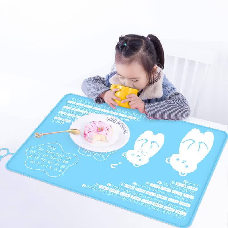 钟爱一生餐垫小学生午餐垫隔热防水防滑课桌垫 食品级硅胶-小熊蓝40*60cm属于什么档次？