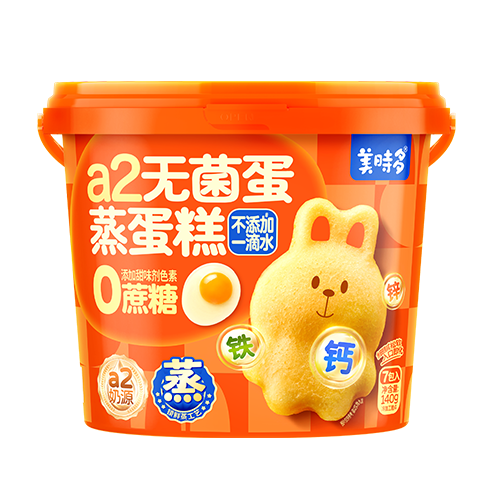 美时多a2奶源无菌蛋蒸蛋糕宝宝零食小兔手撕面包儿童早餐添加钙铁锌140g