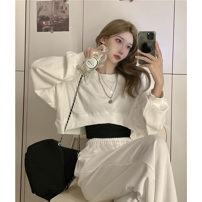 jazz爵士舞服装女韩版街舞辣妹上衣穿搭性感风格女装hiphop长袖宽松短