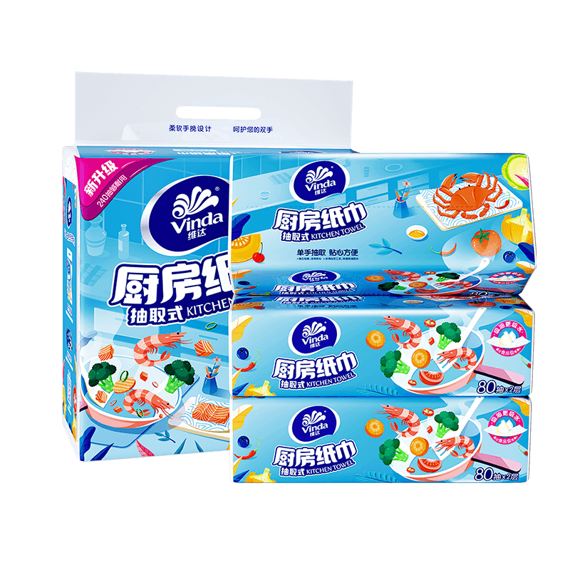 ά�Vinda��������ֽ 80��*3�� ������ˮ����ֽ ��ʵǿ�� �¾ɽ���