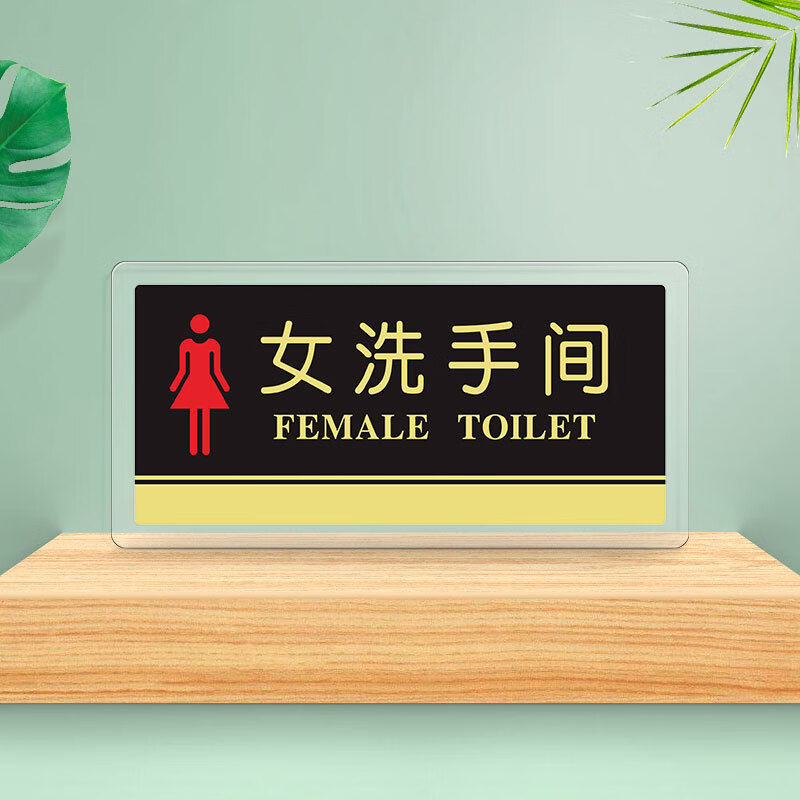 罗德力 亚克力标识牌 洗手间提示牌安全警示指示牌标识门牌 女洗手间