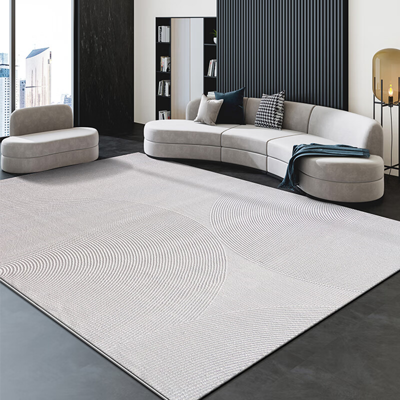 卡提菲亚意式极简地毯素色客厅茶几毯侘寂风现代简约卧室满铺高级灰纯色毯 Pran-21726 2*2.9米