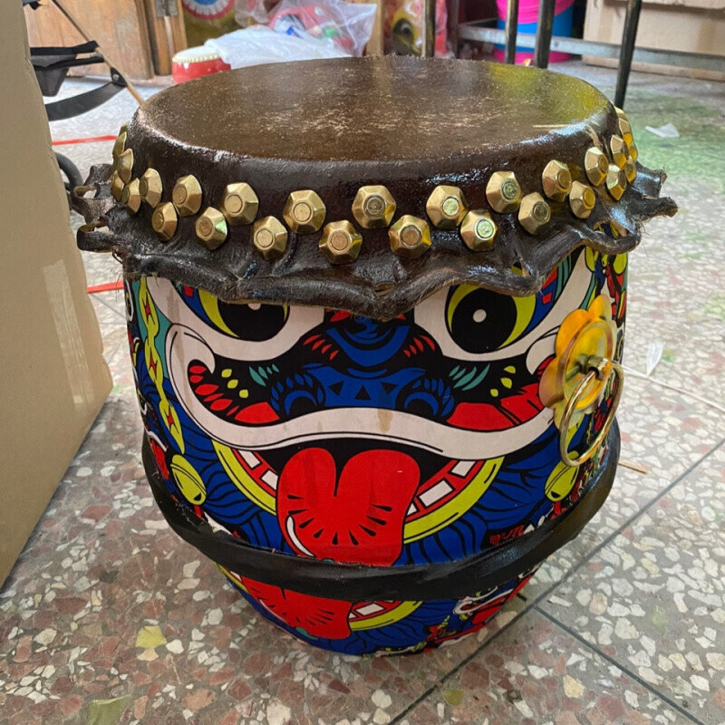 牛皮鼓大鼓高音狮鼓一套醒狮鼓佛山南狮鼓实木龙舟龙船鼓锣鼓成人 10