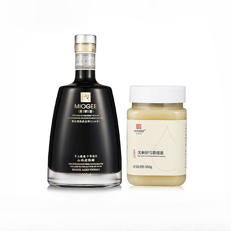 美和居十年陈酿山西特产特产老陈醋礼盒300ml礼长辈 十年陈酿醋蜜礼盒