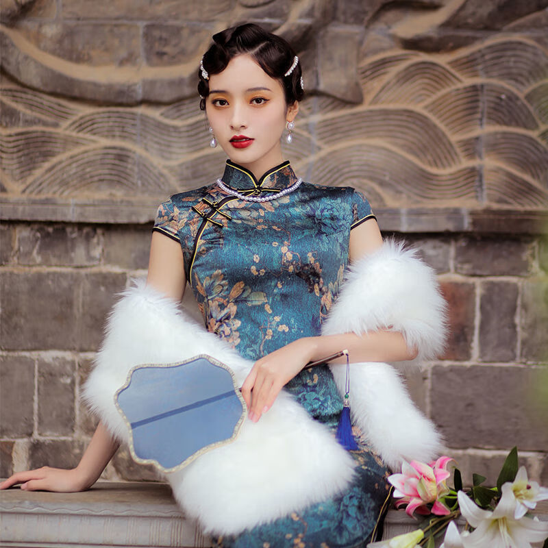 歆栩旗袍复古高贵中国风新中式女装高档民国风大小姐2024新款少女中长