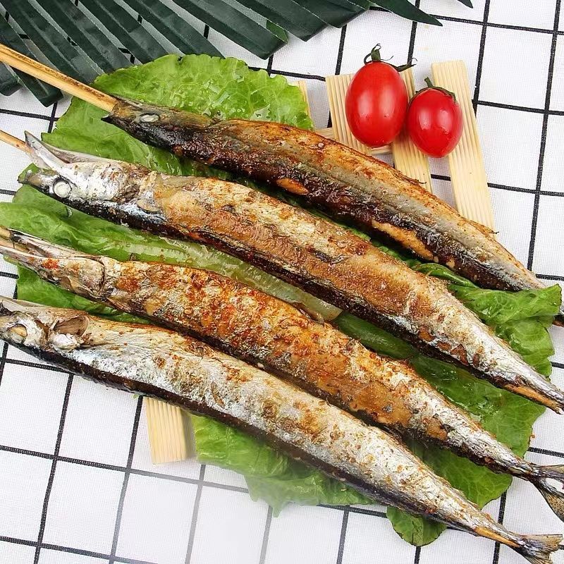安峰山烧烤秋刀鱼新鲜大串深海鲜捞摆摊油炸下饭速食冷冻半成品 优选