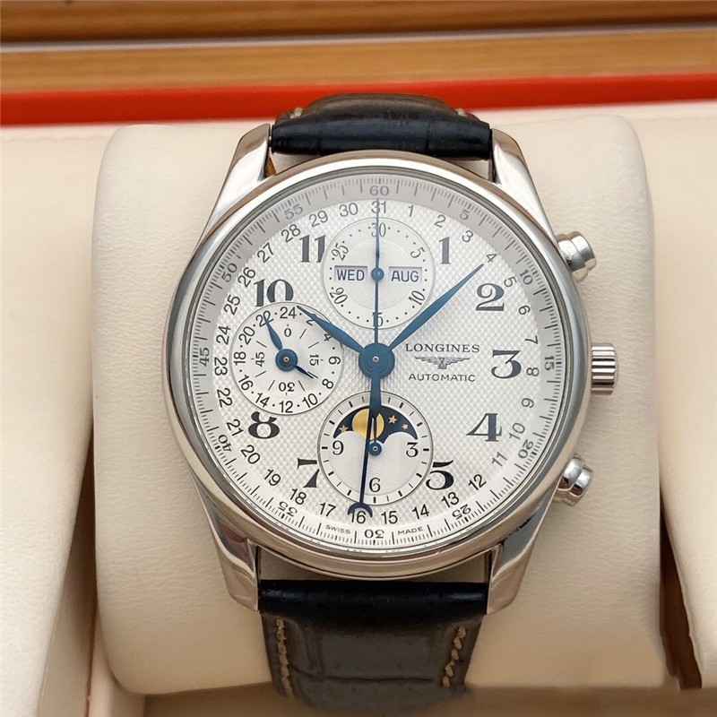【二手95新】浪琴男表longines名匠系列自动机械日历星期月相月份手表