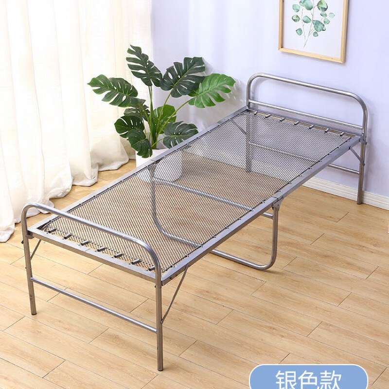 游复吟钢丝床折叠加固折叠床单人床双丝床软床简易铁条床单人午休床