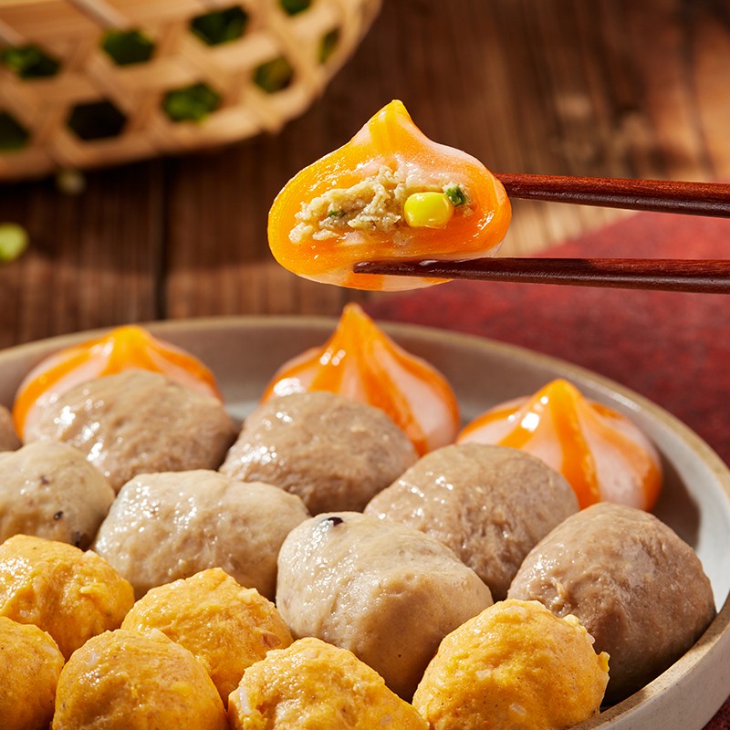 兴威(xingwei)什锦火锅丸子肉糜风味 500g 锦味实惠系列 撒尿肉丸香菇