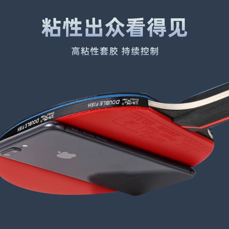 双鱼;DOUBLE FISH乒乓球拍套装 专业级 比赛款 实战顶端球拍 双拍 横拍直拍 初学者 豪华旗舰版 【短柄直拍2支】