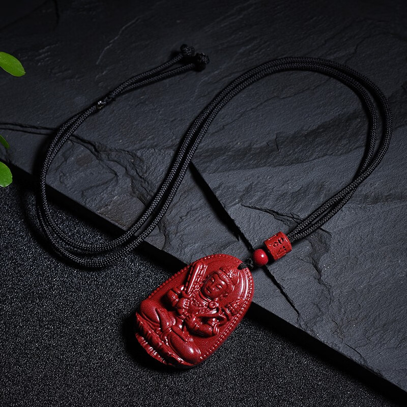 卡薇亚朱砂本命佛吊坠男女士高含量紫金砂菩萨生肖守护神项链圣诞节礼物 阿弥陀佛（生肖狗猪适用）