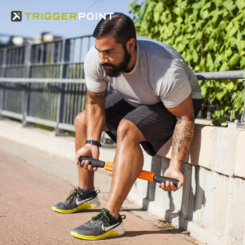 TRIGGERPOINT进口手持按摩棒狼牙棒筋膜肌肉放松滚轴瘦小腿健身运动深度按摩器 全身按摩/软硬适中/标准按摩棒