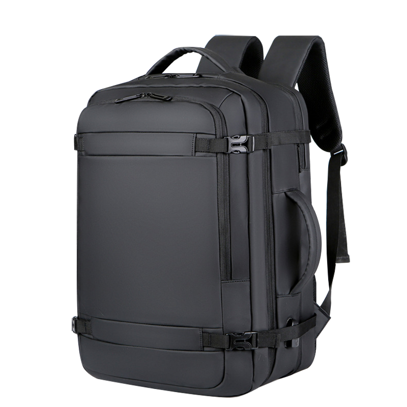 木丁丁  男士背包大容量商旅休闲双肩包易收纳扩容包华为联想苹果笔记本15.6英寸黑色电脑包