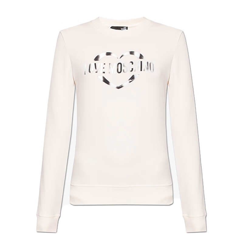 莫斯奇诺(moschino)女士心logo棉质运动衫秋冬季保暖卫衣龙年奢饰品