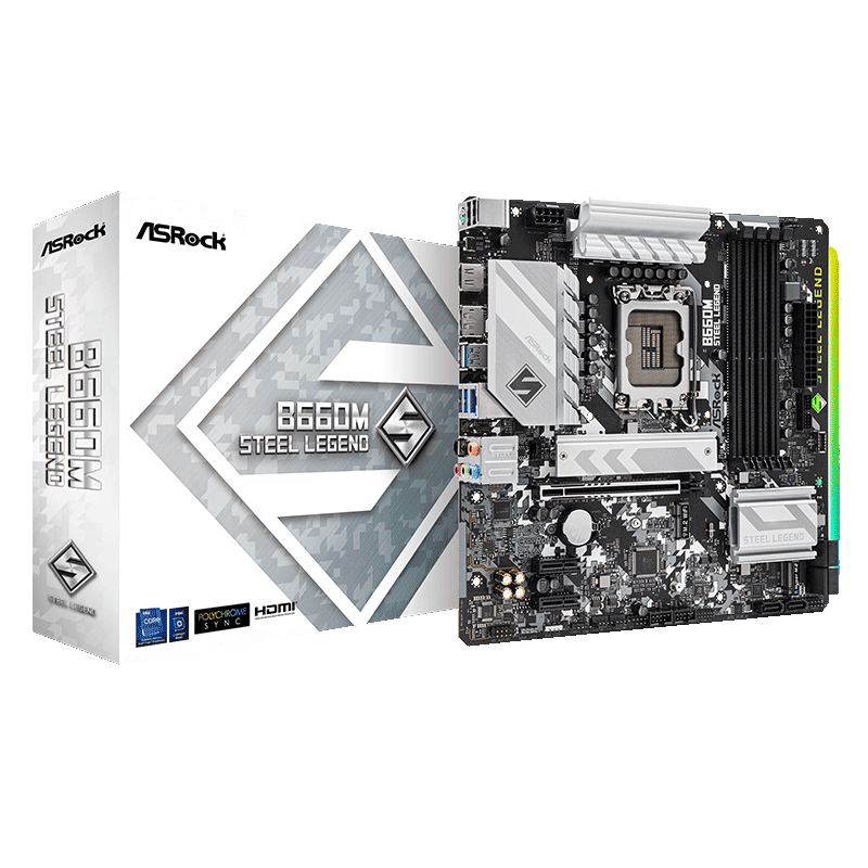 ASRock 华擎 钢铁传奇系列 B660M M-ATX主板（Intel LGA1700、B660）