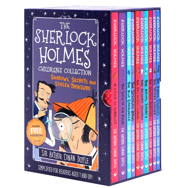现货 福尔摩斯探案第一辑 The SHERLOCK HOLMES 英文原版小说 学生课外阅读提升桥梁书章节书 神探夏洛克 柯南道尔
