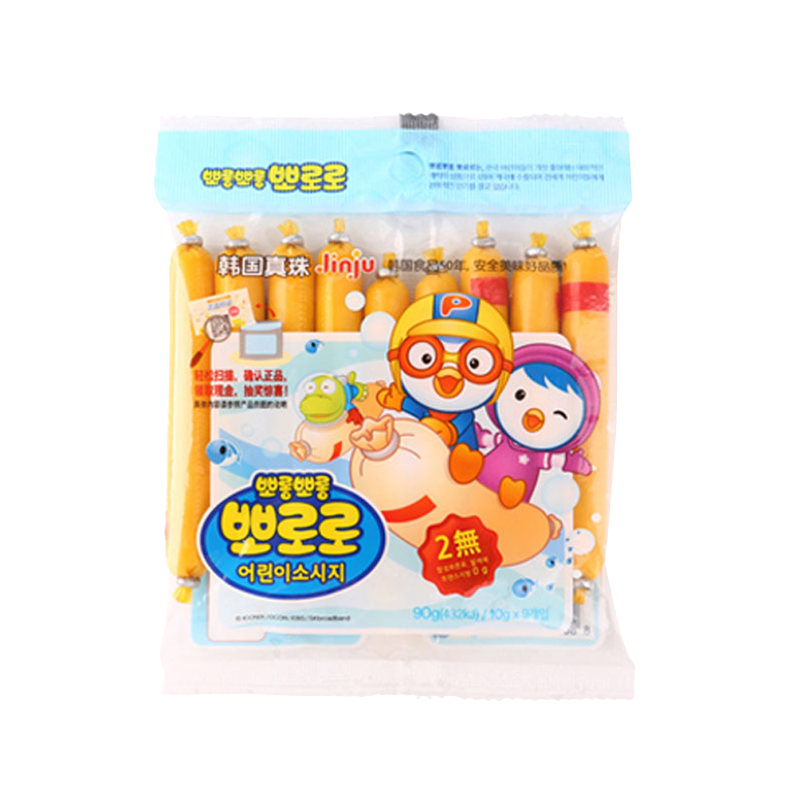 啵乐乐宝宝零食鳕鱼肠 韩国进口儿童辅食香肠 原味 90g*1袋
