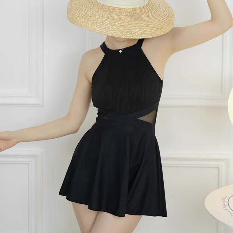 莫代尔泳衣女夏挂脖裙式遮肚显瘦平角连体泳衣沙滩高级仙女范露背游泳装使用感如何?