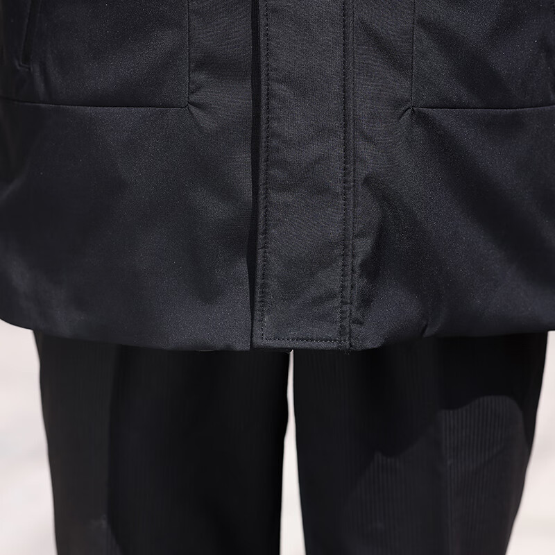 罗蒙活里活面中长款连帽羽绒服男士冬季中老年可脱卸内胆加厚爸爸装 黑色 M 170 尺码偏小（适合80-110斤）