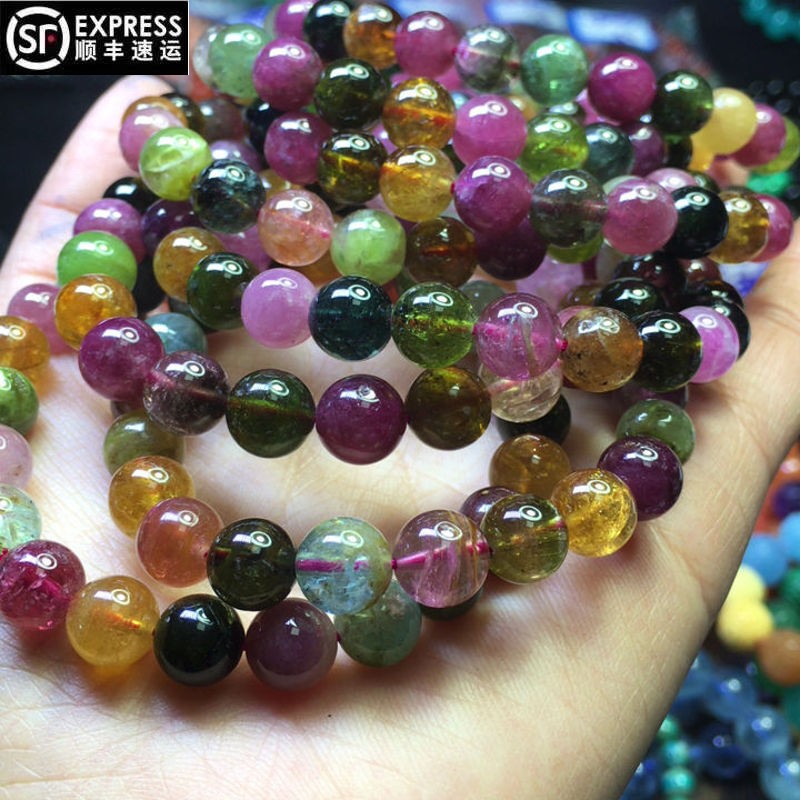 收藏级碧玺糖果8mm单圈高货 图片色