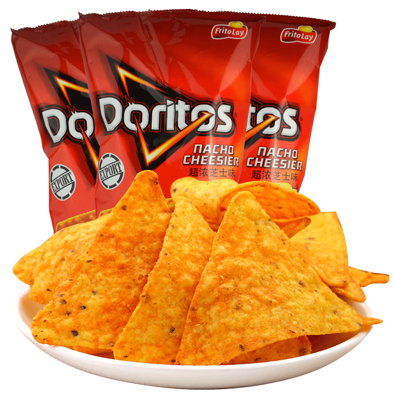 多力多滋（Doritos）玉米片 休闲零食进口薯片 超浓芝士味198.4g*3