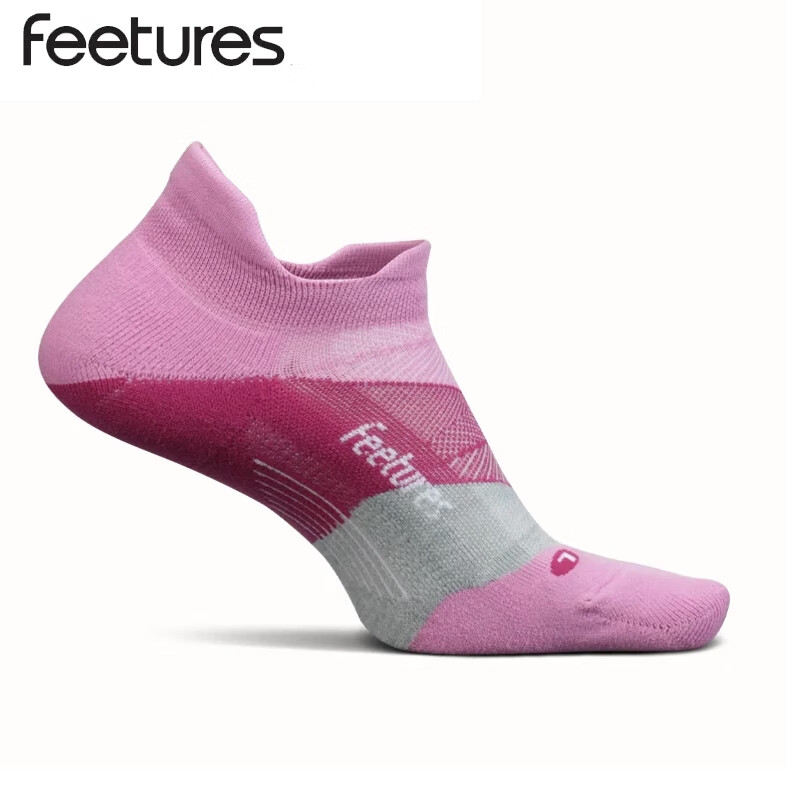 feetures飞鹊美国专业跑步袜马拉松越野运动袜男女短中长筒袜子压缩减震袜 缓冲款-低帮FSEC505578 一双 S(34-37)