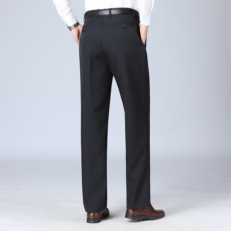 九牧王(joxod)休闲裤男2023新款修身直筒抗皱免烫男裤商务休闲垂感