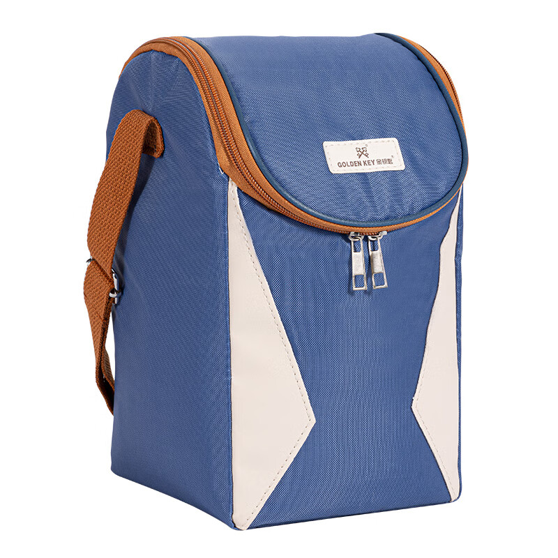 金钥匙(golden key)方形保温包便携加厚保温饭盒手提便当包中号(蓝色)