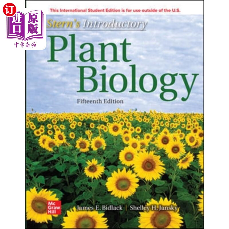 海外直订ISE Stern’s Introductory Plant Biology 伊斯·斯特恩的《植物生物学导论》