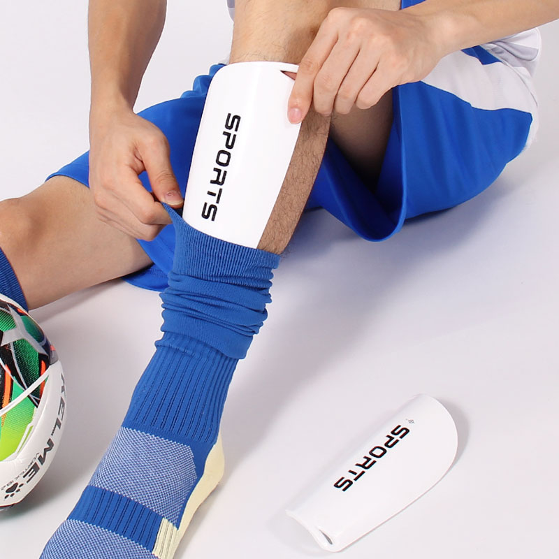 足球护腿板儿童透气护小腿护具超轻护板插板 荧光绿 l(适合160-180cm)